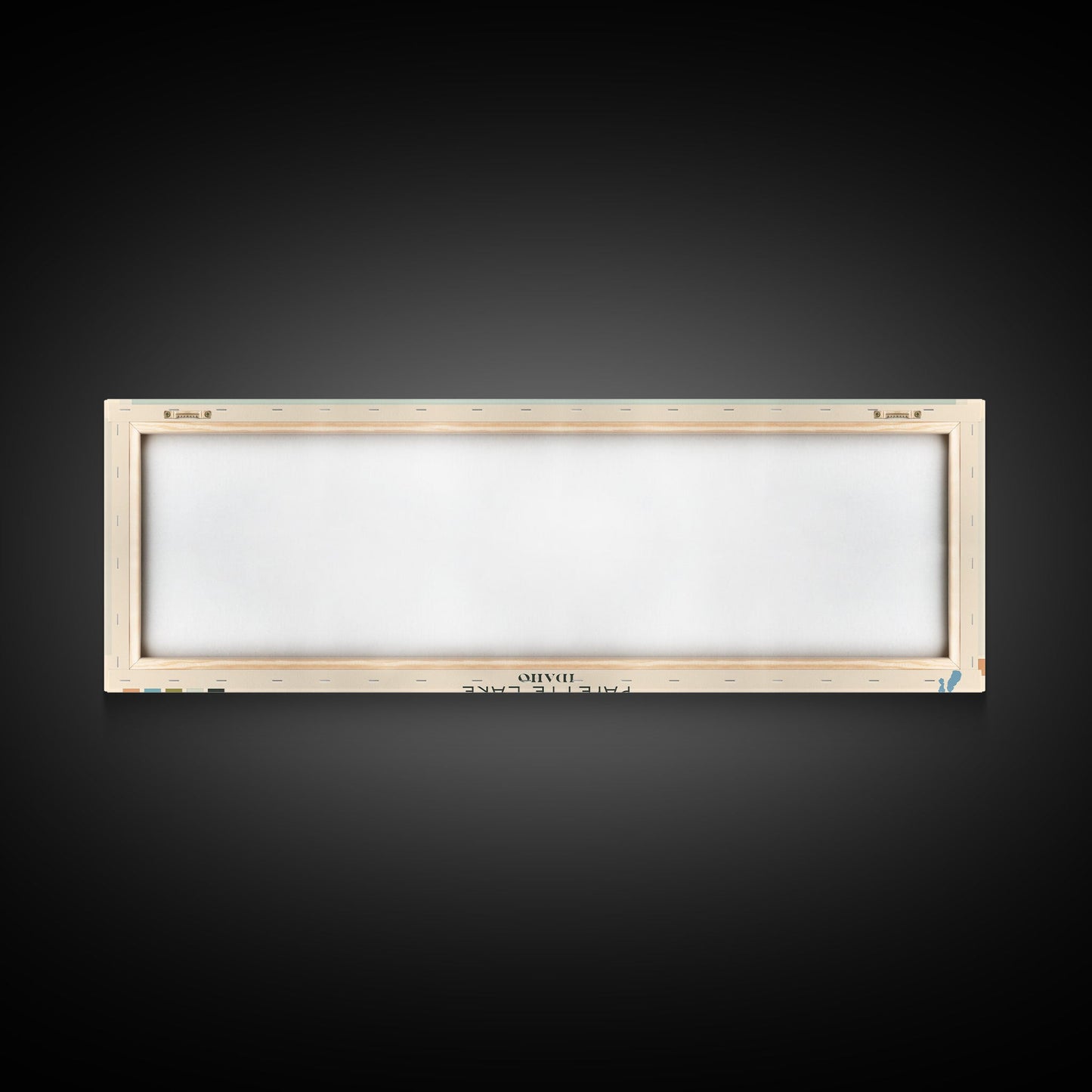 Payette Lake, Idaho Framed Canvas Print, Panoramic Wall Art, Midcentury Modern, Pop Art, Home Decor, Travel Poster, Living Room Art