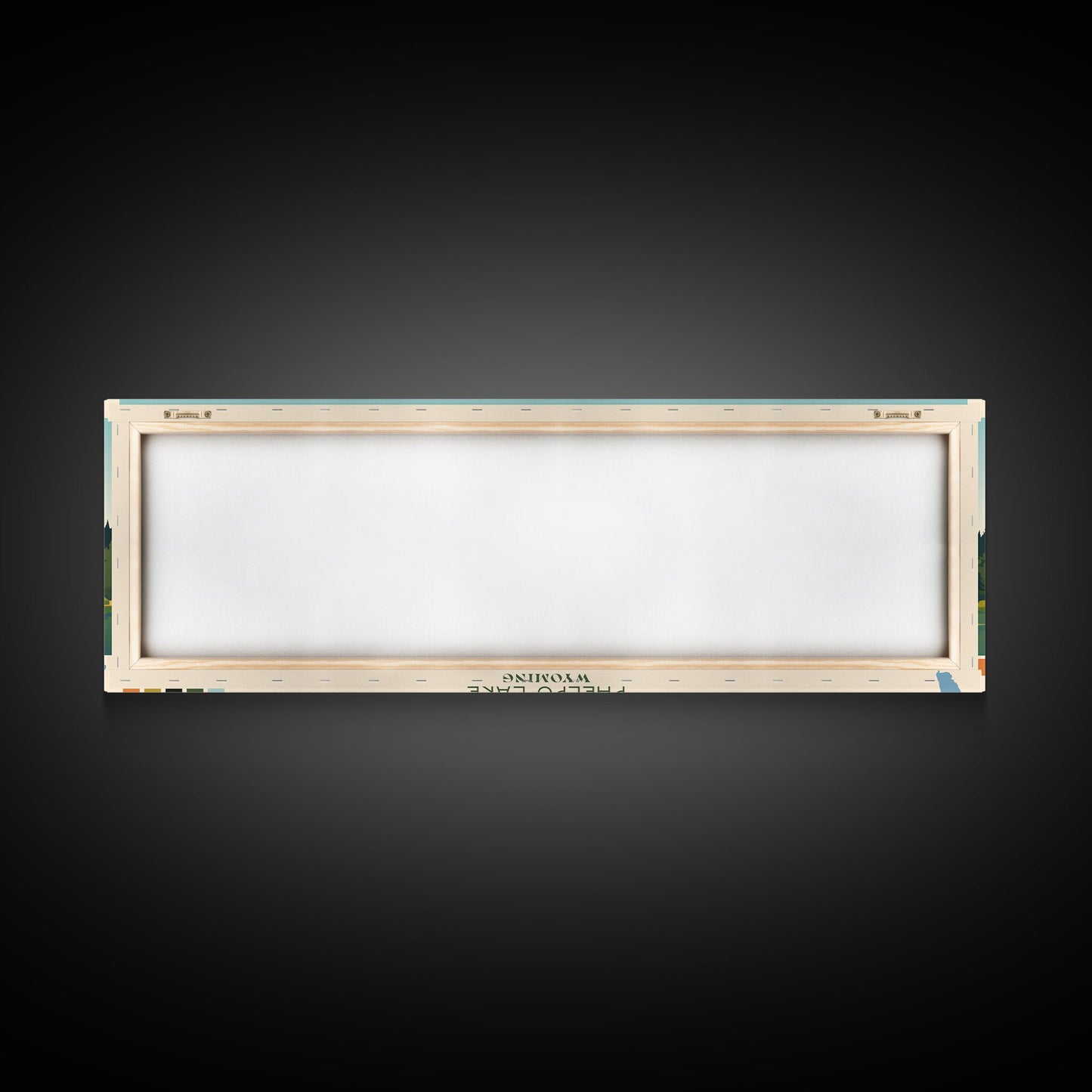 Phelps Lake, Wyoming Framed Canvas Print, Panoramic Wall Art, Midcentury Modern, Pop Art, Home Decor, Travel Poster, Bedroom Art