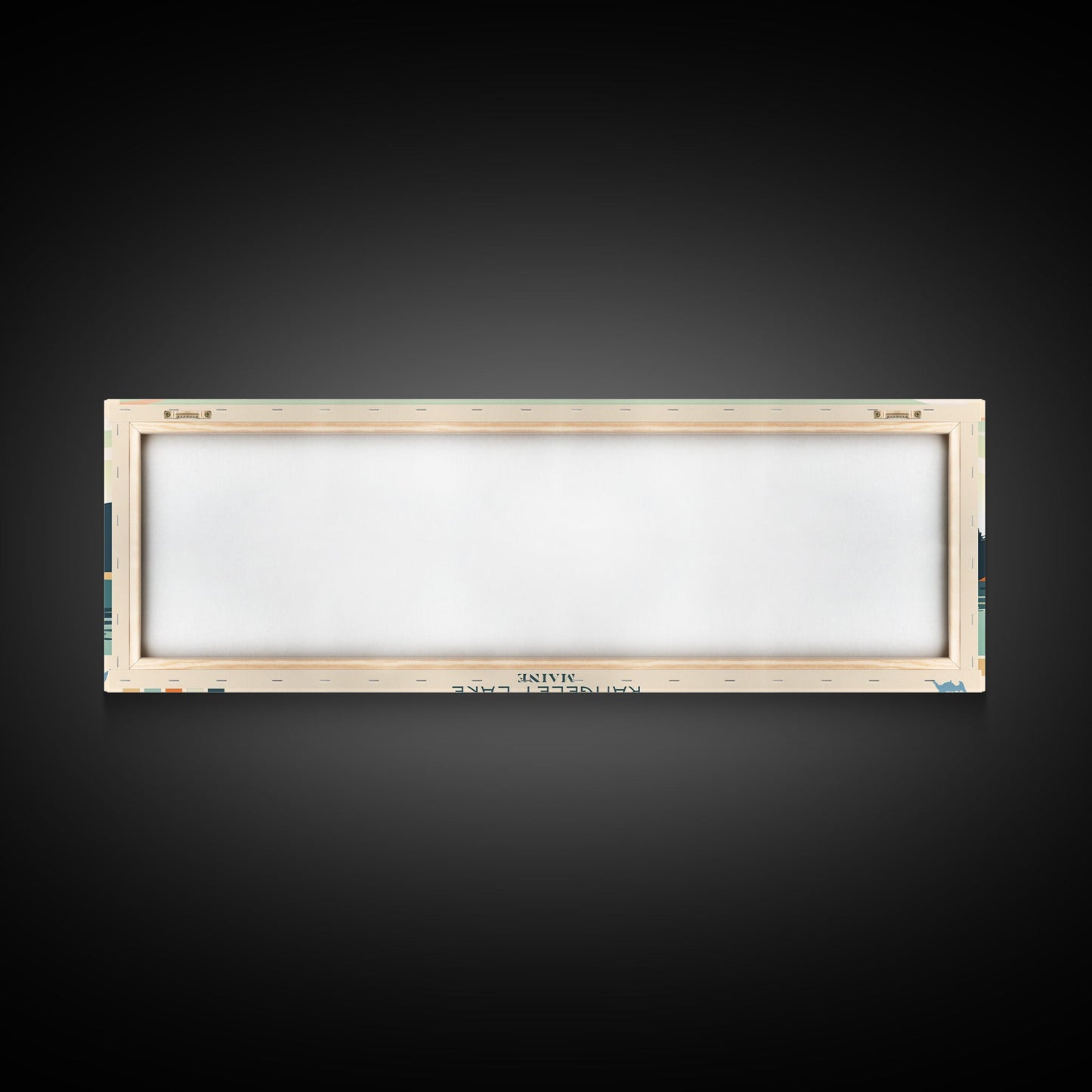 Rangeley Lake, Maine Framed Canvas Print, Bedroom Art, Midcentury Modern, Pop Art, Panoramic Travel Poster, Wall Decor