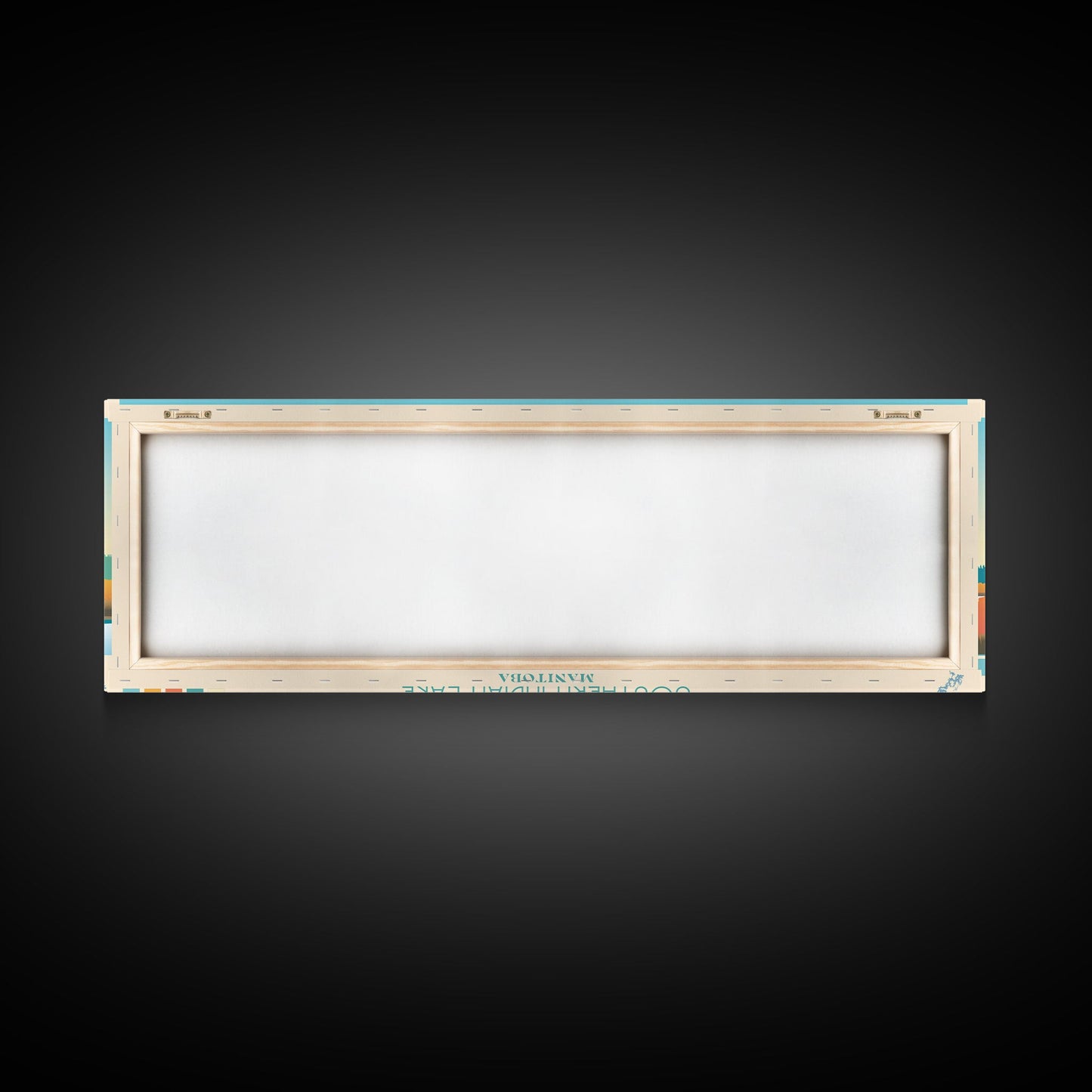 Southern Indian Lake, Manitoba Framed Canvas Print, Lake House Art, Midcentury Modern Decor, Pop Art, Travel Poster, Living Room Wall Art