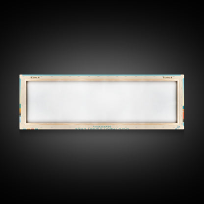 Southern Indian Lake, Manitoba Framed Canvas Print, Lake House Art, Midcentury Modern Decor, Pop Art, Travel Poster, Living Room Wall Art