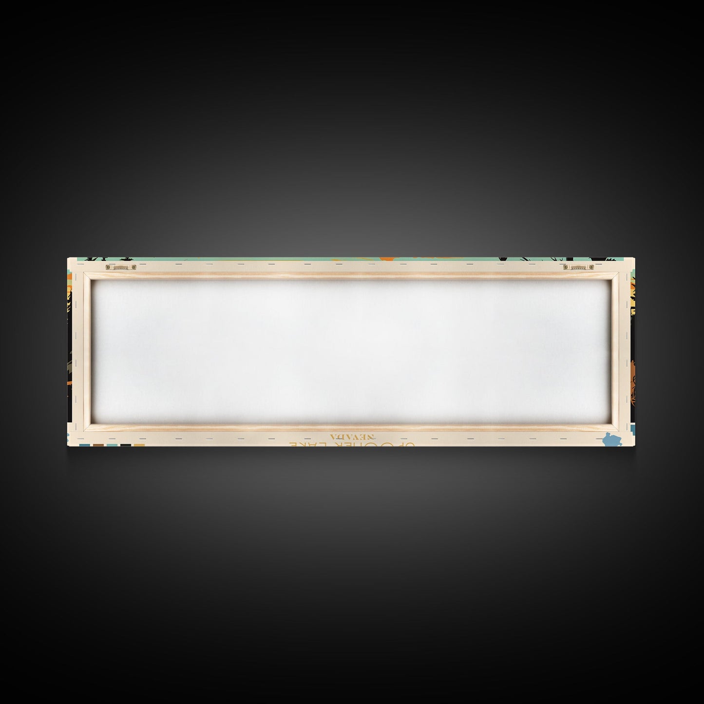 Spooner Lake, Nevada Framed Canvas Print, Lake House Decor, Midcentury Modern Art, Pop Art, Travel Poster, Bedroom Wall Art