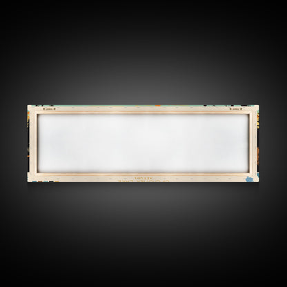 Spooner Lake, Nevada Framed Canvas Print, Lake House Decor, Midcentury Modern Art, Pop Art, Travel Poster, Bedroom Wall Art