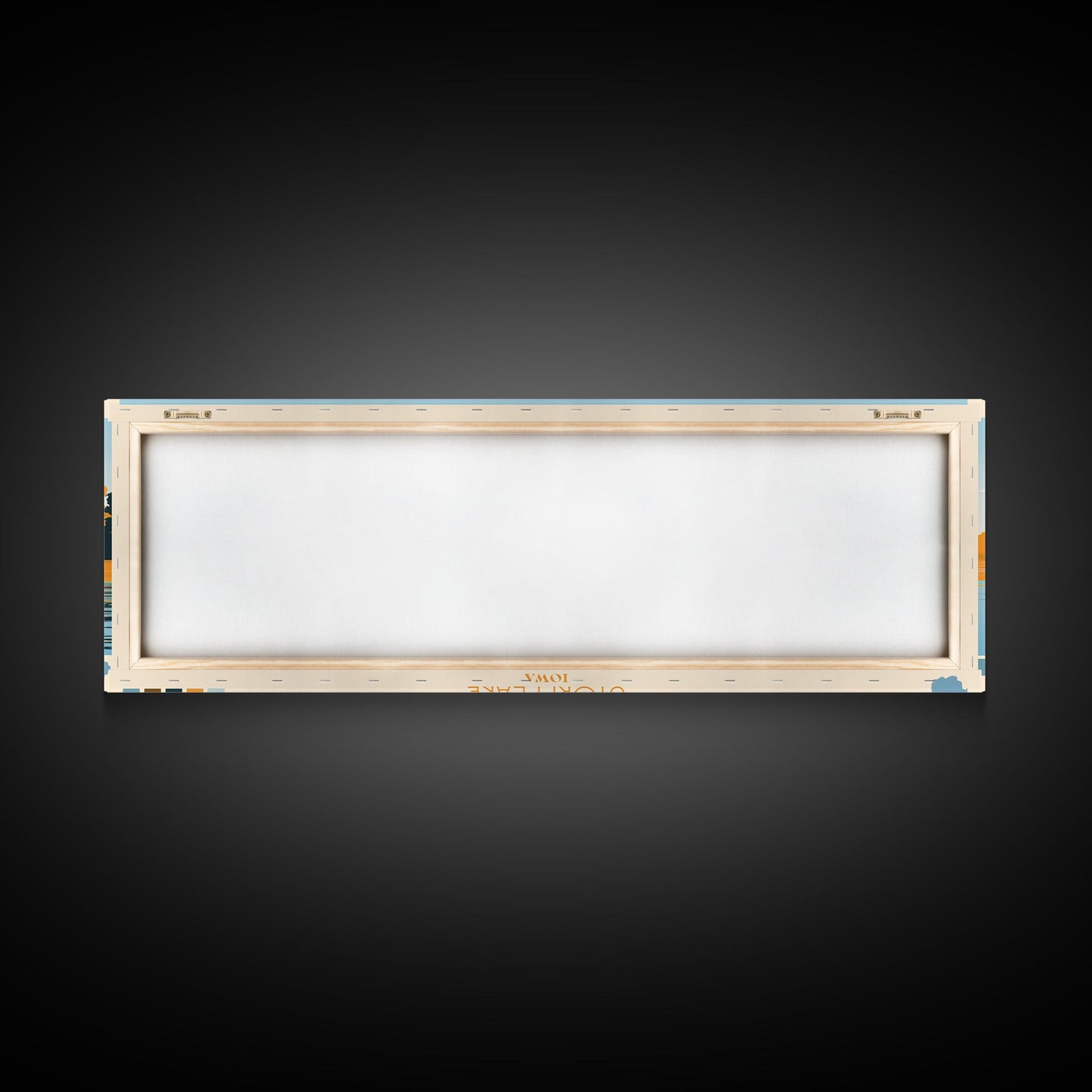 Storm Lake, Iowa Framed Canvas Print, Lake House Decor, Midcentury Modern Art, Pop Art, Travel Poster, Bedroom Wall Art