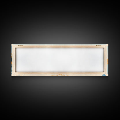 Storm Lake, Iowa Framed Canvas Print, Lake House Decor, Midcentury Modern Art, Pop Art, Travel Poster, Bedroom Wall Art