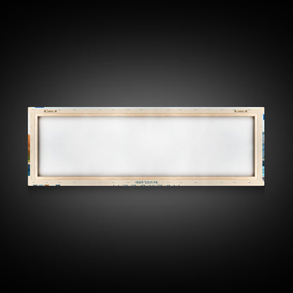 Aberdeen, Scotland Panoramic Travel Poster Canvas Print, Aberdeen, Scotland Painting, Scotland Art, Aberdeen Panoramic Travel Art, Travel Painting