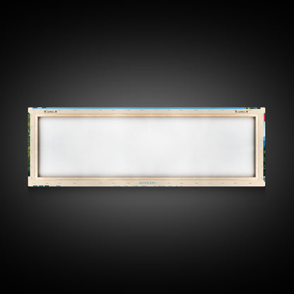 Acapulco, Mexico Travel Poster Panoramic Canvas Print, Acapulco, Mexico Painting, Mexico Art, Acapulco Travel Art, Guest Room Painting