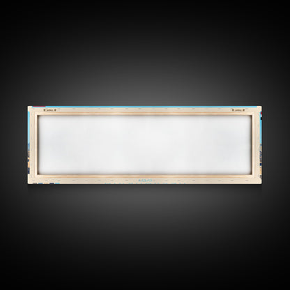 Algiers, Algeria Panoramic Travel Poster Canvas Print, Algiers, Algeria Painting, Algeria Art, Algiers Travel Art, Guest Room Painting