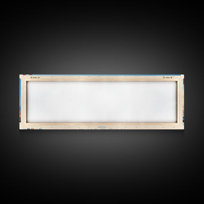 Arequipa, Peru Travel Poster Panoramic Canvas Print, Arequipa, Peru Painting, Peru Art, Arequipa Travel Art, Guest Room Painting