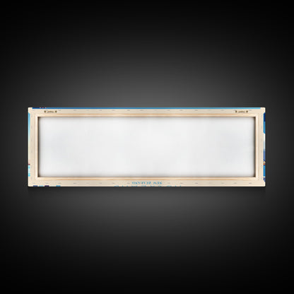 Auckland, New Zealand Panoramic Travel Poster Canvas Print, Auckland, New Zealand Painting, New Zealand Art, Auckland Travel Art, Guest Room Painting