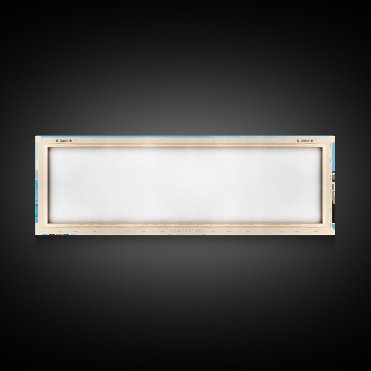 Baku, Azerbaijan Panoramic Travel Poster Canvas Print, Baku, Azerbaijan Painting, Azerbaijan Art, Baku Travel Art, Guest Room Painting