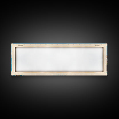 Baku, Azerbaijan Panoramic Travel Poster Canvas Print, Baku, Azerbaijan Painting, Azerbaijan Art, Baku Travel Art, Guest Room Painting