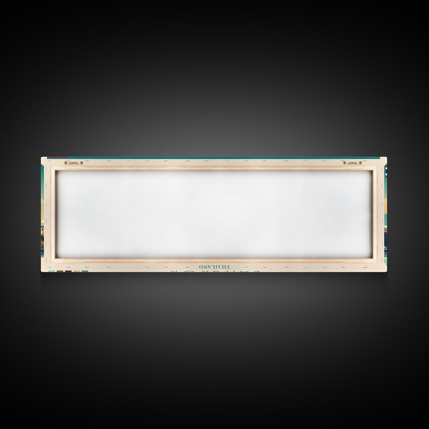 Bangkok, Thailand Travel Poster Panoramic Canvas Print, Bangkok, Thailand Painting, Thailand Art, Bangkok Travel Art, Guest Room Painting