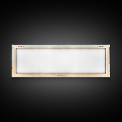 Panoramic Travel Poster Bath, England Canvas Print, Bath, England Painting, England Art, Bath Travel Art, Guest Room Painting