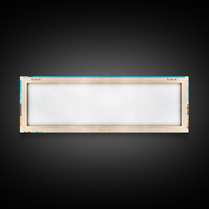 Biskra, Algeria Panoramic Travel Poster Canvas Print, Biskra, Algeria Painting, Algeria Art, Biskra Travel Art, Guest Room Painting