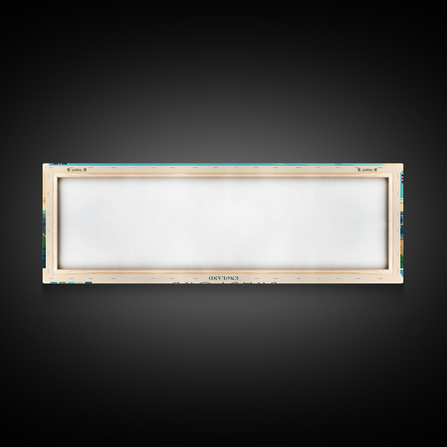 Bradford, England Panoramic Travel Poster Canvas Print, Bradford, England Painting, England Art, Bradford Travel Art, Guest Room Painting