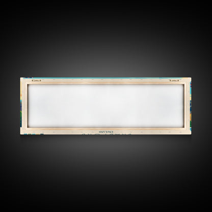 Bradford, England Panoramic Travel Poster Canvas Print, Bradford, England Painting, England Art, Bradford Travel Art, Guest Room Painting