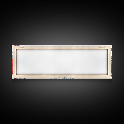 Bristol, England Panoramic Travel Poster Canvas Print, Bristol, England Painting, England Art, Bristol Panoramic Travel Art, Travel Painting