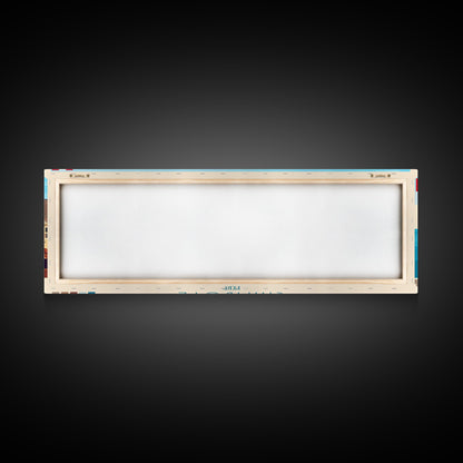 Chimbote, Peru Panoramic Travel Poster Canvas Print, Chimbote, Peru Painting, Peru Art, Chimbote Travel Art, Living Room Painting