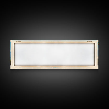 Gonder, Ethiopia Panoramic Travel Poster Canvas Print, Gonder, Ethiopia Painting, Ethiopia Art, Gonder Panoramic Travel Art, Travel Painting