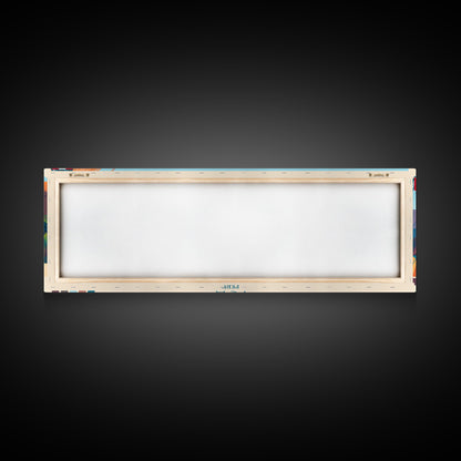 Ica, Peru Panoramic Travel Poster Canvas Print, Ica, Peru Painting, Peru Art, Ica Travel Art, Guest Room Painting