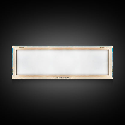 Astana, Kazakhstan Panoramic Canvas Print, Astana, Kazakhstan Painting, Kazakhstan Art, Astana Travel Poster, Travel Art, Vacation Gift