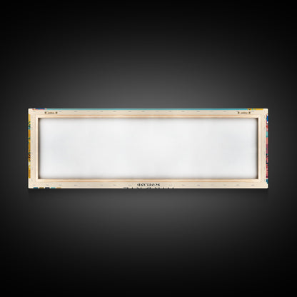 Airdrie, Scotland Panoramic Canvas Print, Airdrie, Scotland Painting, Scotland Art, Airdrie Travel Poster, Travel Art, Living Room Painting