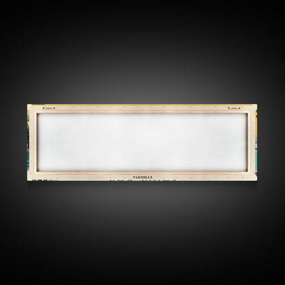 Bahir Dar, Ethiopia Panoramic Canvas Print, Bahir Dar, Ethiopia Painting, Ethiopia Art, Bahir Dar Travel Poster, Travel Art, Guest Room Painting