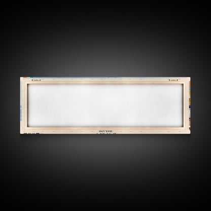 Bray, Ireland Panoramic Canvas Print, Bray, Ireland Painting, Ireland Art, Bray Travel Poster, Travel Art, Guest Room Painting