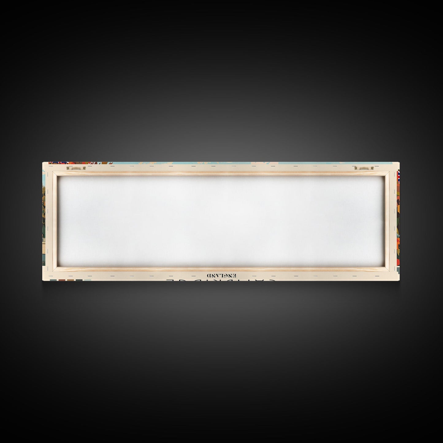 Cambridge, England Panoramic Canvas Print, Cambridge, England Painting, England Art, Cambridge Travel Poster, Travel Art, Living Room Painting