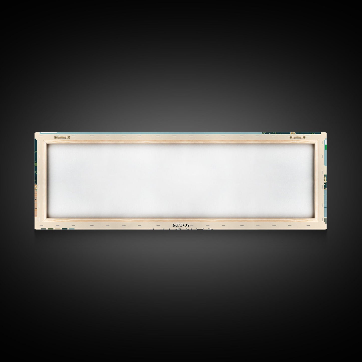 Cardiff, Wales Panoramic Canvas Print, Cardiff, Wales Painting, Wales Art, Cardiff Travel Poster, Travel Art, Guest Room Painting