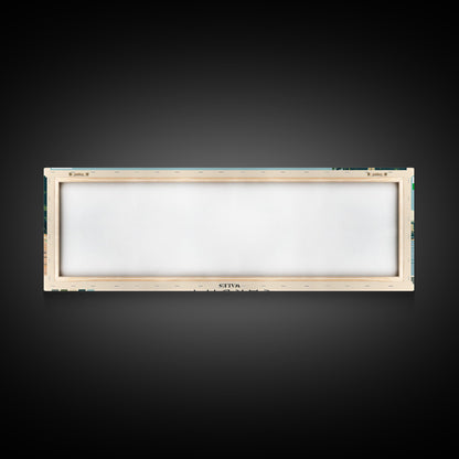 Cardiff, Wales Panoramic Canvas Print, Cardiff, Wales Painting, Wales Art, Cardiff Travel Poster, Travel Art, Guest Room Painting