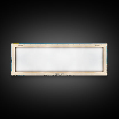 Cartagena, Colombia Panoramic Canvas Print, Cartagena, Colombia Painting, Colombia Art, Cartagena Travel Poster, Travel Art, Housewarming Gift