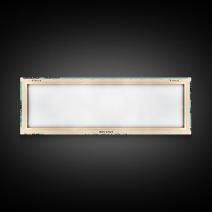 London, England Panoramic Canvas Print, London, England Painting, England Art, London Travel Poster, Travel Art, Guest Room Painting