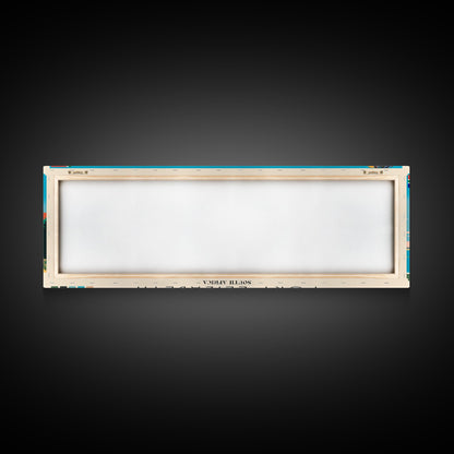 Port Elizabeth, South Africa Panoramic Canvas Print, Port Elizabeth, South Africa Painting, South Africa Art, Port Elizabeth Travel Poster, Travel Art, Living Room Painting