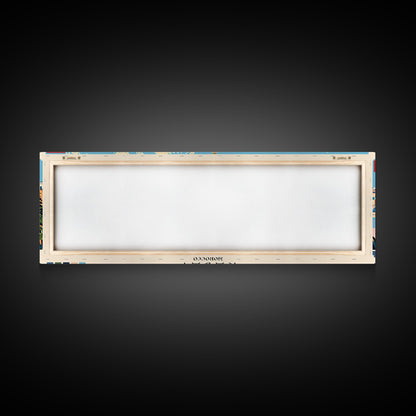 Rabat, Morocco Panoramic Canvas Print, Rabat, Morocco Painting, Morocco Art, Rabat Travel Poster, Travel Art, Housewarming Gift