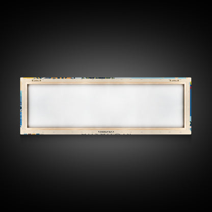 Riohacha, Colombia Panoramic Canvas Print, Riohacha, Colombia Painting, Colombia Art, Riohacha Travel Poster, Travel Art, Guest Room Painting