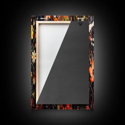 Boho Style Wall Art, Framed Canvas Print 3 Piece Set, Boho Chic, Gifts For Girlfriend, Boho Home Decor, Botanical Floral Art, Botanical Art