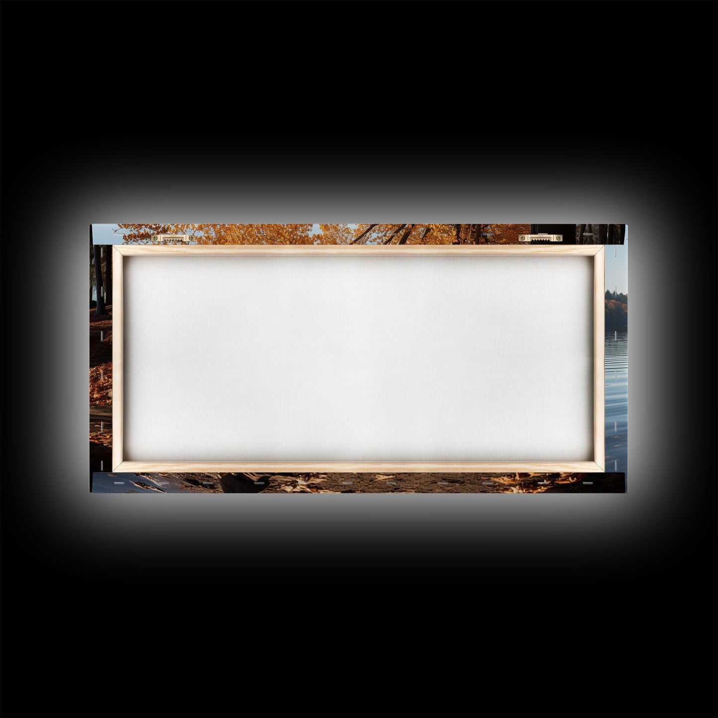 Pacific Northwest Photography Print, Beautiful Lakeside Park In The Fall, Framed Canvas Print, Photography Decor, Fall Decor