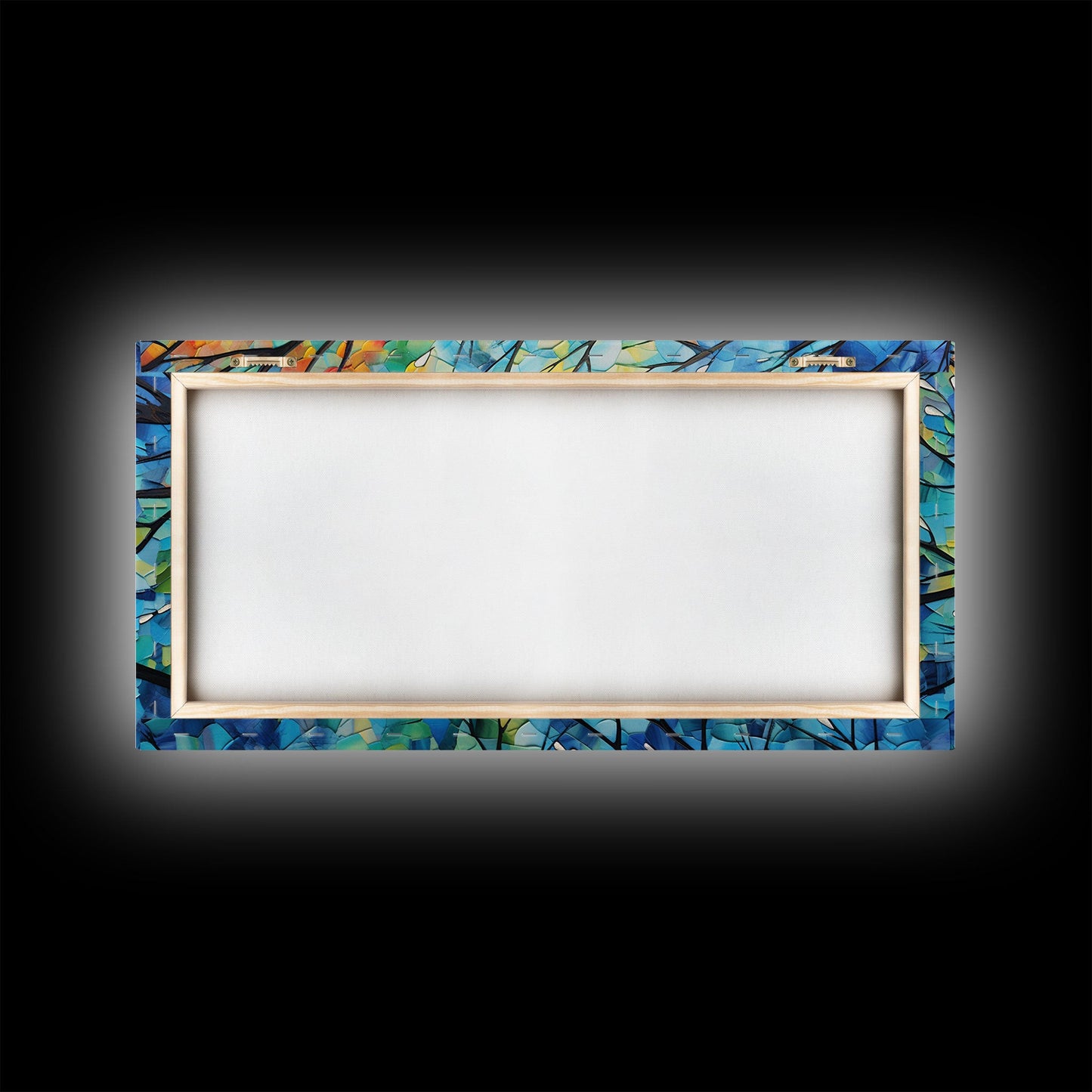 Beautiful Impasto Style Tree Branch& Leaves Canvas Print, Framed Wall Art, Above Sofa Art, Air BNB Decor, Framed Wall Decor, Centerpiece Art