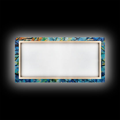 Beautiful Impasto Style Tree Branch& Leaves Canvas Print, Framed Wall Art, Above Sofa Art, Air BNB Decor, Framed Wall Decor, Centerpiece Art