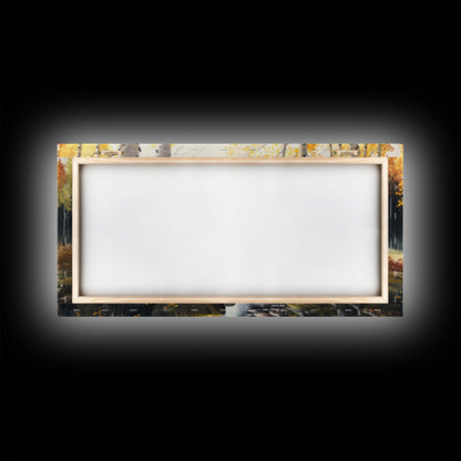 Birch Tree Wall Art, Nursery Forest, Framed Forest Canvas Print, Birch Trees, Watercolor, Landscape Forest Art