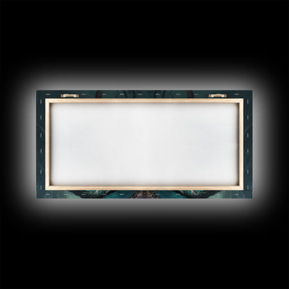 Aesthetic Loki the Trickster God, Norse Mythology, Framed Canvas Print, Extra Large Art, Fantasy Decor, Pastel Aesthetic Art