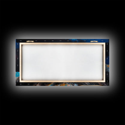 Chongtar Kangri, Travel Poster Wall Art, Framed Canvas Print, Mountain Art, Mountain Landscape Painting