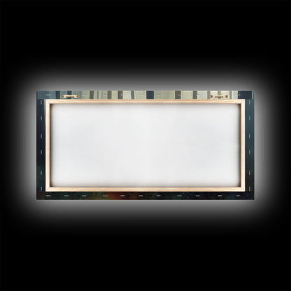 Canvas print of a forest floor at golden hour, watercolor painting print, cool living room or guest room wall art