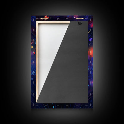 Galaxy Disco Ball, Framed Canvas Print, Music Studio Decor, Graduation Gift