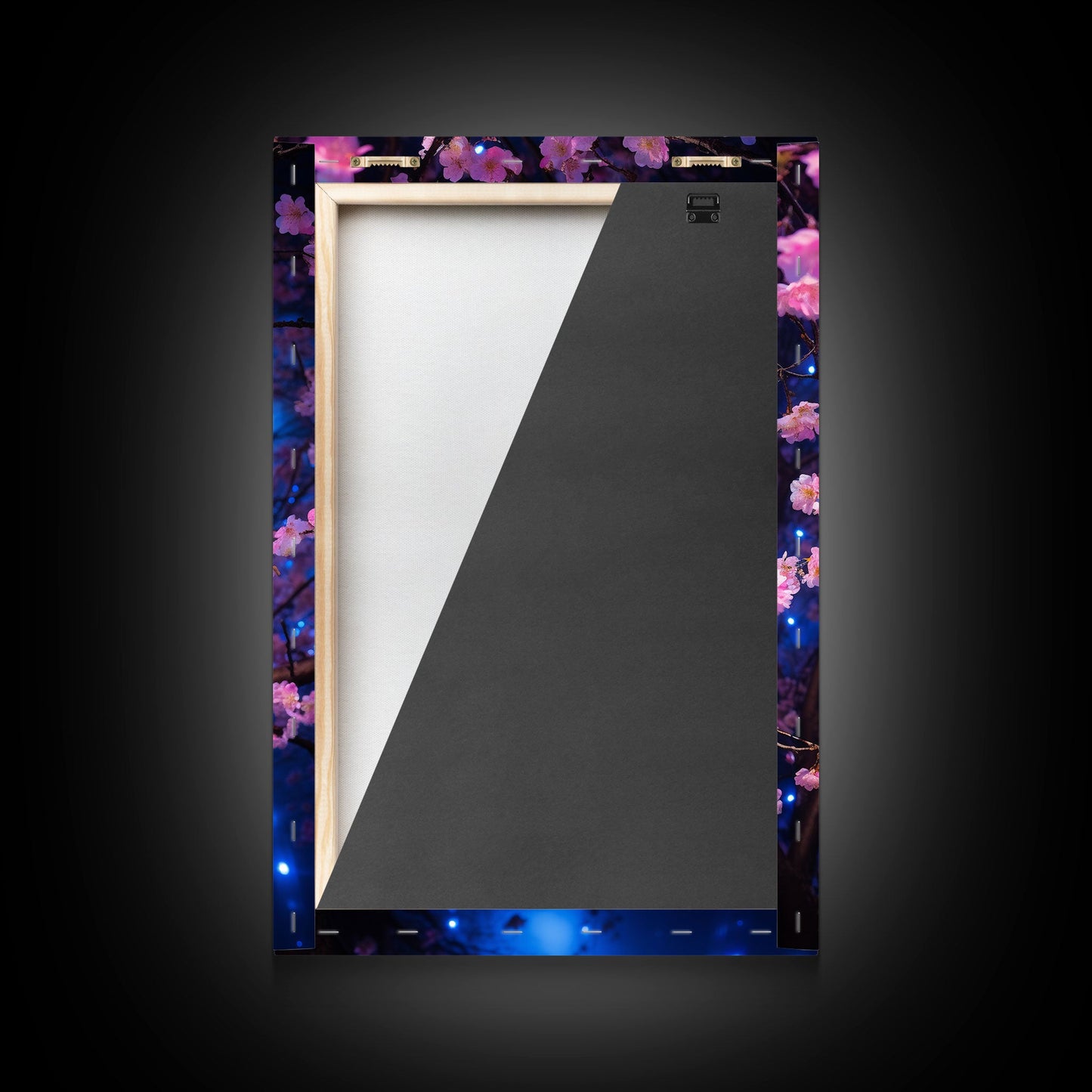 Cherry Blossom Art, Pink Flowers, Japanese Art, Sakura, Canvas Print, Wall Art, Vertical Art, Gift For Boss, Preppy Room Decor, Office Print