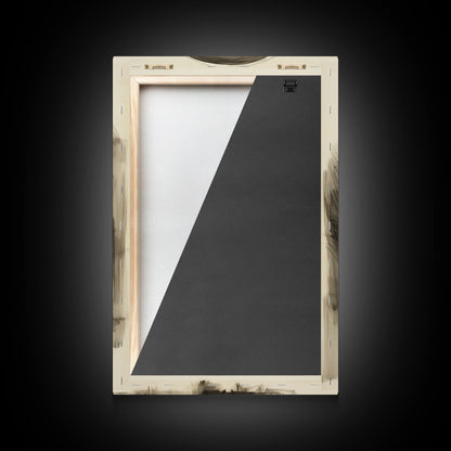 Charcoal Drawing, Gothic Art Print, Human Skull Decor, Canvas Print, Wall Art, Vertical Art, Entryway Prints, Wall Hanging, Birthday Gift