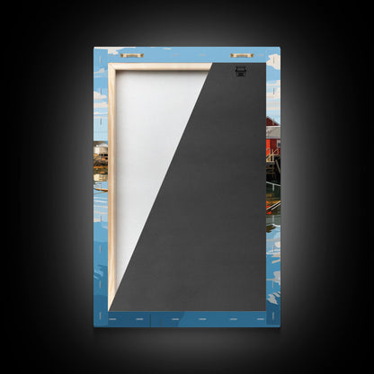 Boat Wall Art, Nautical Wall Art, Coastal Wall Art, Lobster Boat, Canvas Print, Wall Art, Vertical Art, College Dorm Decor, Entryway Prints