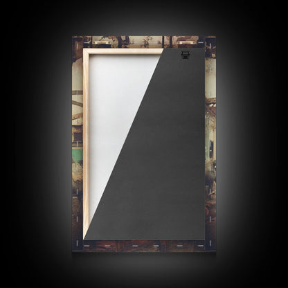 Abandoned Circus, Carousel Art, Carnival Art, Canvas Print, Wall Hanging, Portrait Art, College Dorm Decor, Gaming Wall Decor, Office Art